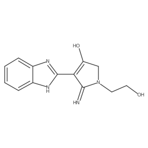 4-(1H-benzimidazol-2-yl)-1-(2-hydroxyethyl)-5-imino-2,5-dihydro-1H-pyrrol-3-ol结构式