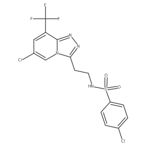 4-chloro-N-{2-[6-chloro-8-(trifluoromethyl)[1,2,4]triazolo[4,3-a]pyridin-3-yl]ethyl}benzenesulfonamide结构式
