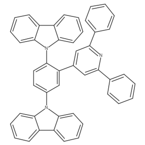9H-Carbazole, 9,9[2-(2,6-diphenyl-4-pyridinyl)-1,4-phenylene]bis-结构式