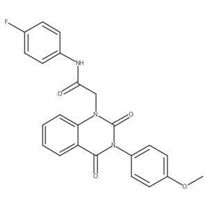 N-(4-fluorophenyl)-2-(3-(4-methoxyphenyl)-2,4-dioxo-3,4-dihydroquinazolin-1(2H)-yl)acetamide结构式