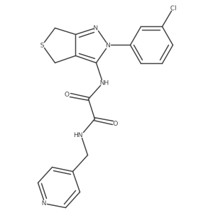 N1-(2-(3-chlorophenyl)-4,6-dihydro-2H-thieno[3,4-c]pyrazol-3-yl)-N2-(pyridin-4-ylmethyl)oxalamide结构式