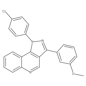 1-(4-chlorophenyl)-3-(3-methoxyphenyl)-1H-pyrazolo[4,3-c]quinoline结构式