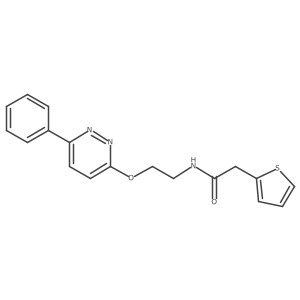 N-(2-((6-phenylpyridazin-3-yl)oxy)ethyl)-2-(thiophen-2-yl)acetamide Structure