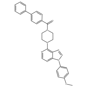 [1,1'-biphenyl]-4-yl(4-(3-(4-methoxyphenyl)-3H-[1,2,3]triazolo[4,5-d]pyrimidin-7-yl)piperazin-1-yl)methanone Structure