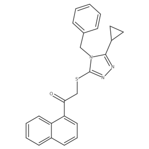 2-[(4-benzyl-5-cyclopropyl-4H-1,2,4-triazol-3-yl)sulfanyl]-1-(naphthalen-1-yl)ethan-1-one结构式
