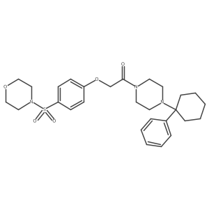 2-[4-(Morpholin-4-ylsulfonyl)phenoxy]-1-[4-(1-phenylcyclohexyl)piperazin-1-yl]ethanone Structure