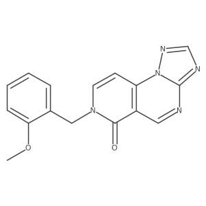 7-(2-methoxybenzyl)pyrido[3,4-e][1,2,4]triazolo[1,5-a]pyrimidin-6(7H)-one结构式