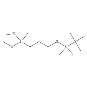 3-(tert-Butyldimethylsilylthio)propyldimethoxymethylsilane结构式