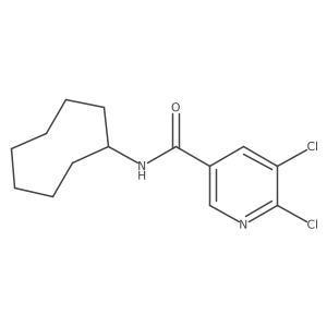 5,6-dichloro-N-cyclooctylpyridine-3-carboxamide Structure