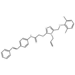 Acetamide, 2-[[5-[(2,6-dimethylphenoxy)methyl]-4-(2-propen-1-yl)-4H-1,2,4-triazol-3-yl]thio]-N-[4-(2-phenyldiazenyl)phenyl]-结构式
