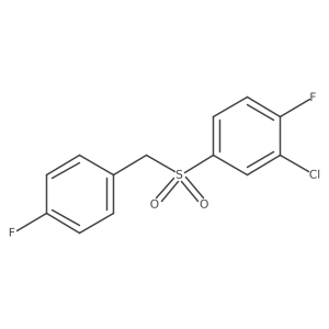 2-Chloro-1-fluoro-4-[(4-fluorobenzyl)sulfonyl]benzene结构式