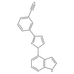 3-[1-(1H-pyrrolo[2,3-b]pyridin-4-yl)pyrazol-3-yl]benzonitrile Structure