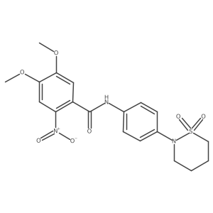 N-(4-(1,1-dioxido-1,2-thiazinan-2-yl)phenyl)-4,5-dimethoxy-2-nitrobenzamide Structure
