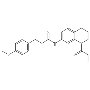 3-(4-methoxyphenyl)-N-(1-propanoyl-1,2,3,4-tetrahydroquinolin-7-yl)propanamide Structure