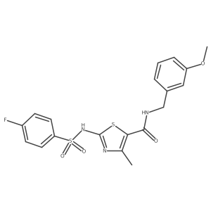 5-Thiazolecarboxamide, 2-[[(4-fluorophenyl)sulfonyl]amino]-N-[(3-methoxyphenyl)methyl]-4-methyl-结构式