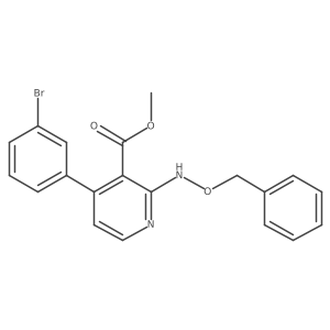 Methyl 2-((benzyloxy)amino)-4-(3-bromophenyl)nicotinate Structure