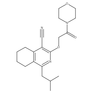 1-(2-Methylpropyl)-3-[2-(morpholin-4-yl)-2-oxoethoxy]-5,6,7,8-tetrahydroisoquinoline-4-carbonitrile结构式