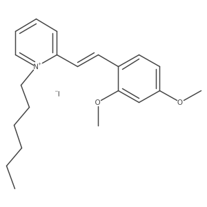 2-[(E)-2-(2,4-dimethoxyphenyl)ethenyl]-1-hexylpyridin-1-ium iodide Structure