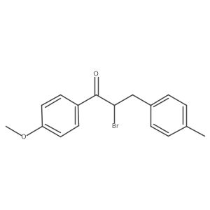 2-Bromo-1-(4-methoxyphenyl)-3-(4-methylphenyl)-1-propanone Structure