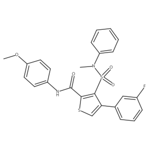 4-(3-fluorophenyl)-N-(4-methoxyphenyl)-3-[methyl(phenyl)sulfamoyl]thiophene-2-carboxamide Structure