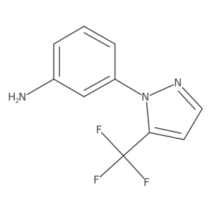 3-[5-(trifluoromethyl)-1H-pyrazol-1-yl]aniline结构式