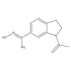 1-acetyl-N'-hydroxy-2,3-dihydroindole-6-carboximidamide Structure