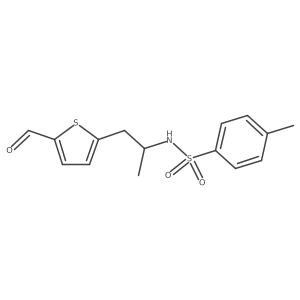 N-(1-(5-formylthiophen-2-yl)propan-2-yl)-4-methylbenzenesulfonamide结构式
