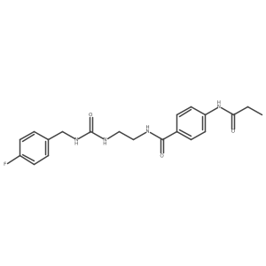 N-(2-(3-(4-fluorobenzyl)ureido)ethyl)-4-propionamidobenzamide Structure