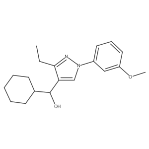 cyclohexyl[3-ethyl-1-(3-methoxyphenyl)-1H-pyrazol-4-yl]methanol结构式