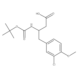 (I(2)R)-3-Chloro-I(2)-[[(1,1-dimethylethoxy)carbonyl]amino]-4-methoxybenzenebutanoic acid结构式
