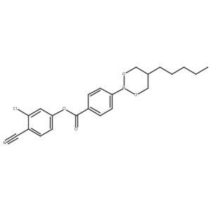 Benzoic acid, 4-(5-pentyl-1,3,2-dioxaborinan-2-yl)-, 3-chloro-4-cyanophenyl ester结构式