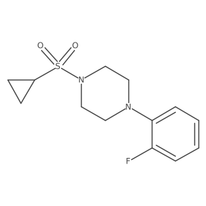 1-(Cyclopropanesulfonyl)-4-(2-fluorophenyl)piperazine结构式