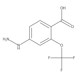 4-Hydrazinyl-2-(trifluoromethoxy)benzoic acid结构式