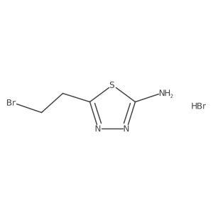 5-(2-Bromoethyl)-1,3,4-thiadiazol-2-amine hydrobromide Structure