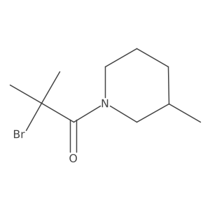 2-Bromo-2-methyl-1-(3-methylpiperidin-1-yl)propan-1-one Structure