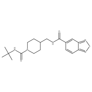 N-((1-(tert-butylcarbamoyl)piperidin-4-yl)methyl)benzo[c][1,2,5]thiadiazole-5-carboxamide结构式