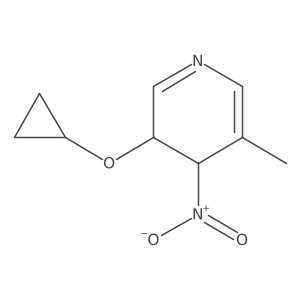 3-Cyclopropoxy-5-methyl-4-nitro-3,4-dihydropyridine结构式
