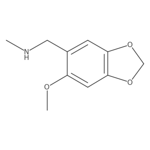 1-(6-Methoxybenzo[d][1,3]dioxol-5-yl)-N-methylmethanamine结构式