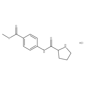 Methyl 4-(pyrrolidine-2-carboxamido)benzoate hydrochloride结构式