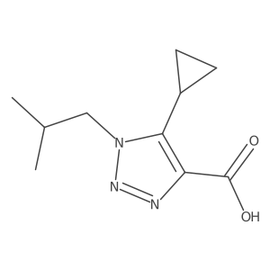 5-cyclopropyl-1-(2-methylpropyl)-1H-1,2,3-triazole-4-carboxylic acid结构式