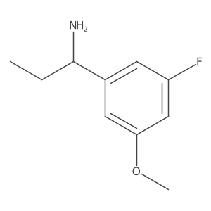 1-(3-Fluoro-5-methoxyphenyl)propan-1-amine结构式