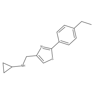 N-((2-(4-ethylphenyl)thiazol-4-yl)methyl)cyclopropanamine Structure