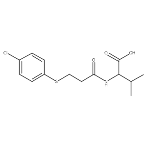 (2S)-2-{3-[(4-chlorophenyl)sulfanyl]propanamido}-3-methylbutanoic acid Structure
