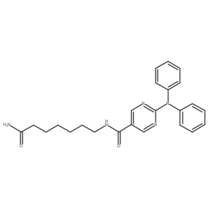 US8609678, N-(7-amino-7-oxoheptyl)-2-(diphenylamino)pyrimidine-5-carboxamide [156] Structure