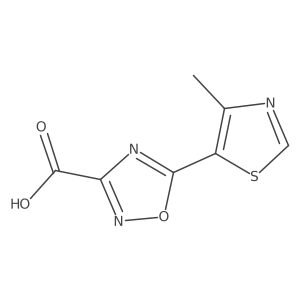 5-(4-Methylthiazol-5-yl)-1,2,4-oxadiazole-3-carboxylic acid Structure