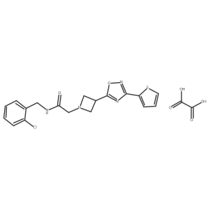 N-(2-chlorobenzyl)-2-(3-(3-(thiophen-2-yl)-1,2,4-oxadiazol-5-yl)azetidin-1-yl)acetamide oxalate Structure
