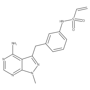 N-[3-[(4-Amino-1-methyl-1H-pyrazolo[3,4-d]pyrimidin-3-yl)methyl]phenyl]ethenesulfonamide结构式
