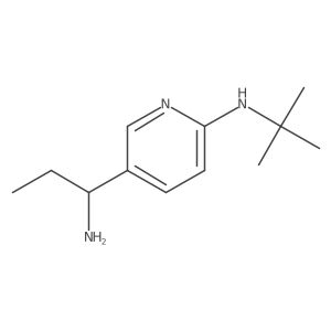 5-(1-Aminopropyl)-N-(tert-butyl)pyridin-2-amine结构式