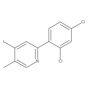 2-(2,4-Dichlorophenyl)-4-iodo-5-methylpyridine Structure