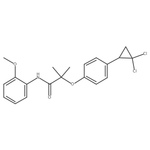 2-[4-(2,2-dichlorocyclopropyl)phenoxy]-N-(2-methoxyphenyl)-2-methylpropanamide结构式